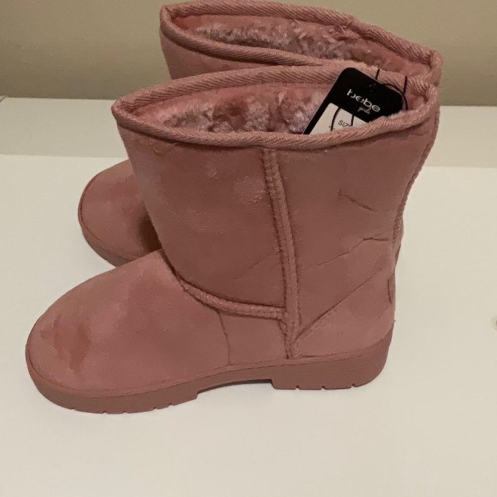 Bebe Blush Pink Plush Boots